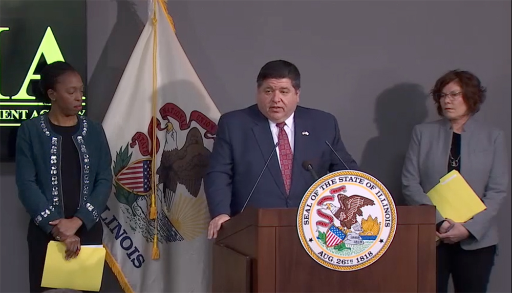 Pritzker says Tuesday’s election still on despite ban on large gatherings