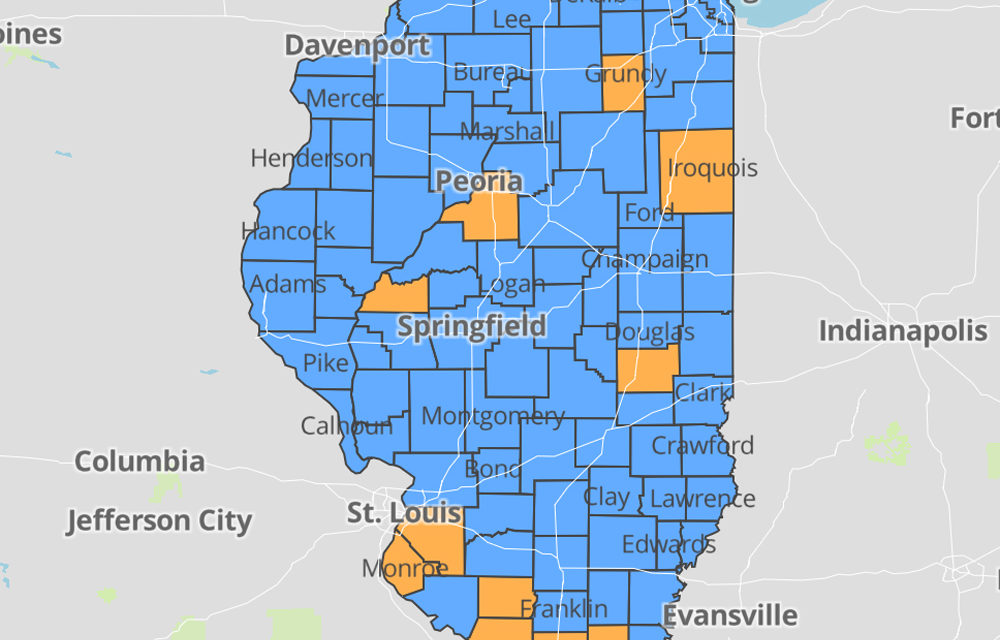 Thirteen Illinois counties moved to ‘warning’ level for COVID-19