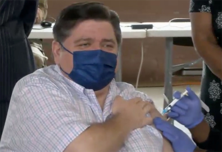 Pritzker receives COVID-19 vaccine as state surpasses 5 million doses administered