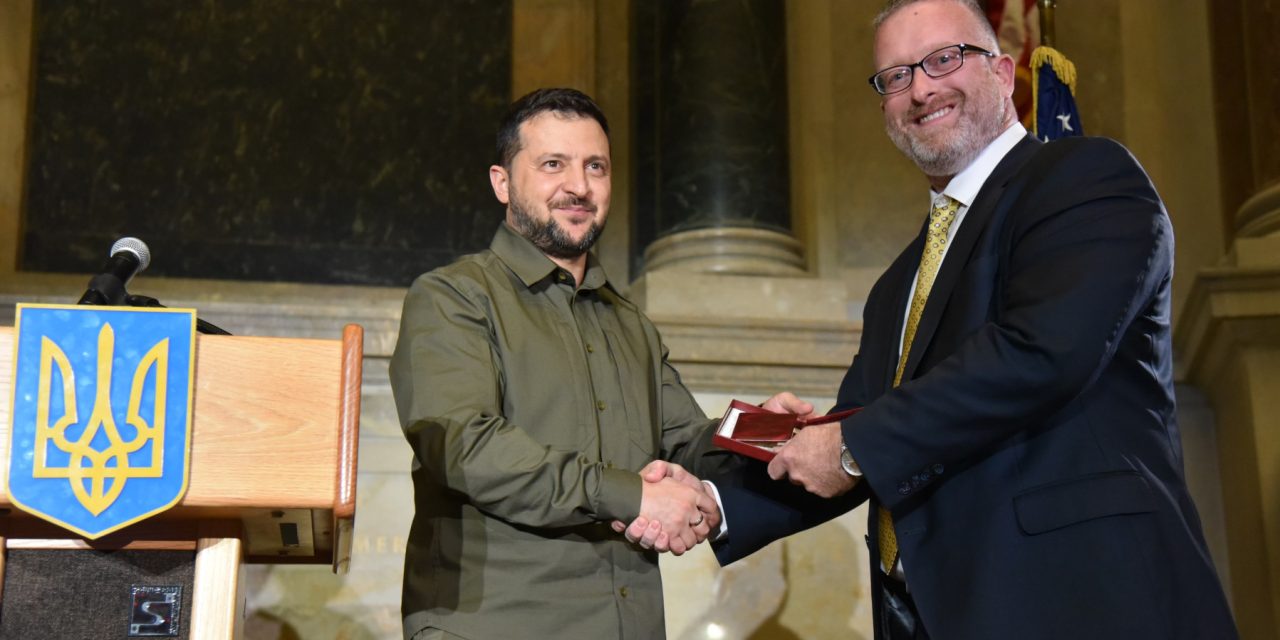 OSF HealthCare’s Chris Manson recognized by Ukraine president for ambulance donations