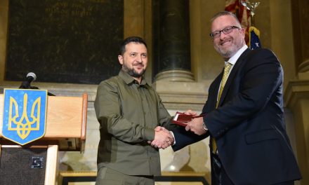 OSF HealthCare’s Chris Manson recognized by Ukraine president for ambulance donations